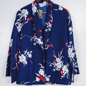 Vintage Wide Sleeve Open Blouse